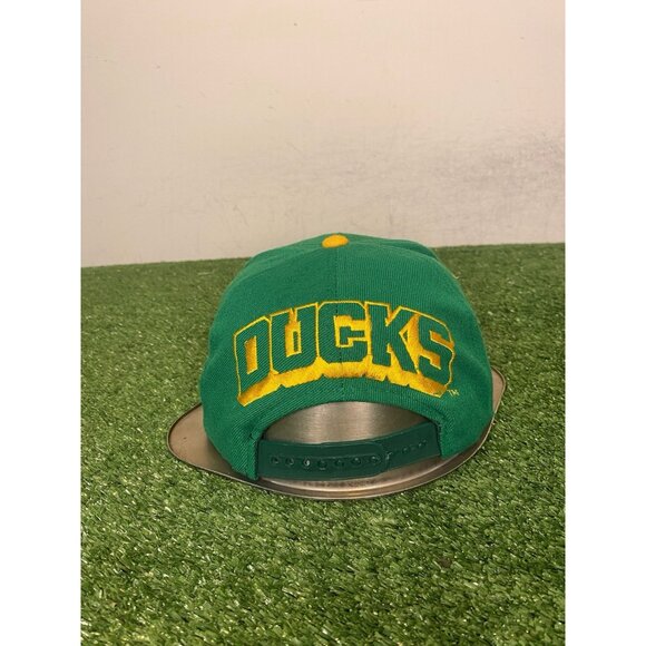Vintage Oregon Ducks hat cap snap back green yellow bubble letter graffiti mens - Picture 5 of 9